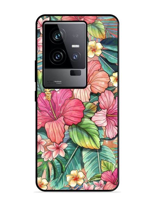 Tropical Tapestry Glossy Soft Edge Case for Iqoo 11 (5G) Chachhi