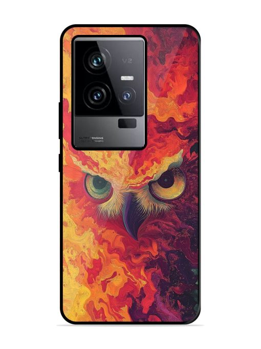 Fiery Owl Glossy Soft Edge Case for Iqoo 11 (5G) Chachhi