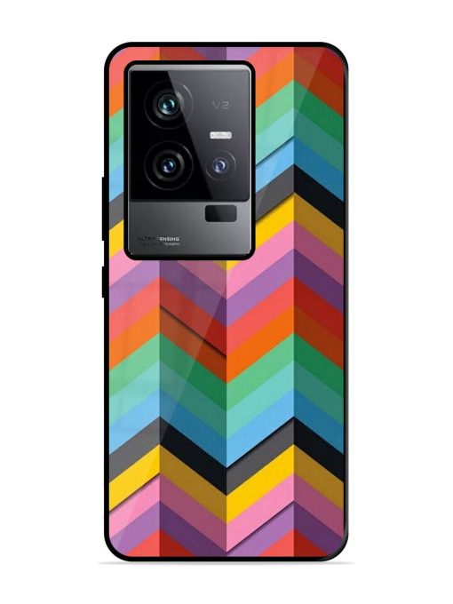 Colorful Zigzag Glossy Soft Edge Case for Iqoo 11 (5G) Chachhi