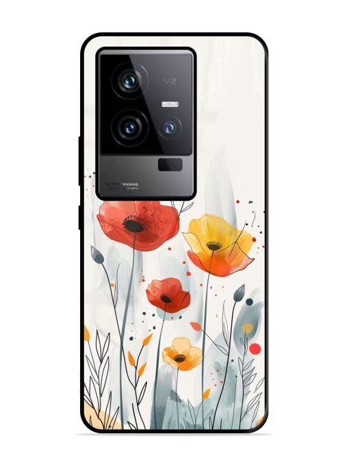 Poppy Fields Glossy Soft Edge Case for Iqoo 11 (5G) Chachhi