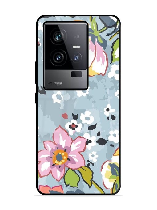 Floral Fantasy Glossy Soft Edge Case for Iqoo 11 (5G) Chachhi