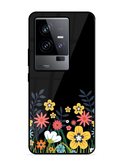 Floral Night Sky Glossy Soft Edge Case for Iqoo 11 (5G) Chachhi