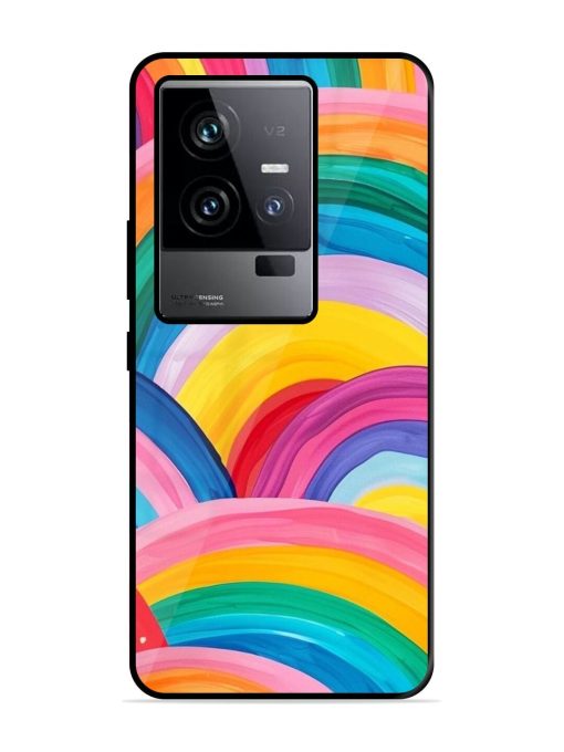 Rainbow Cascade Glossy Soft Edge Case for Iqoo 11 (5G) Chachhi