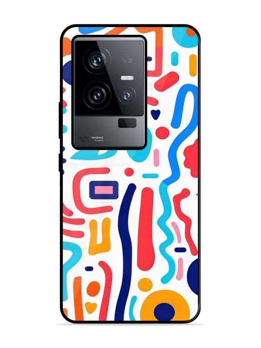 Whimsical Doodle Chaos Glossy Soft Edge Case for Iqoo 11 (5G) Chachhi