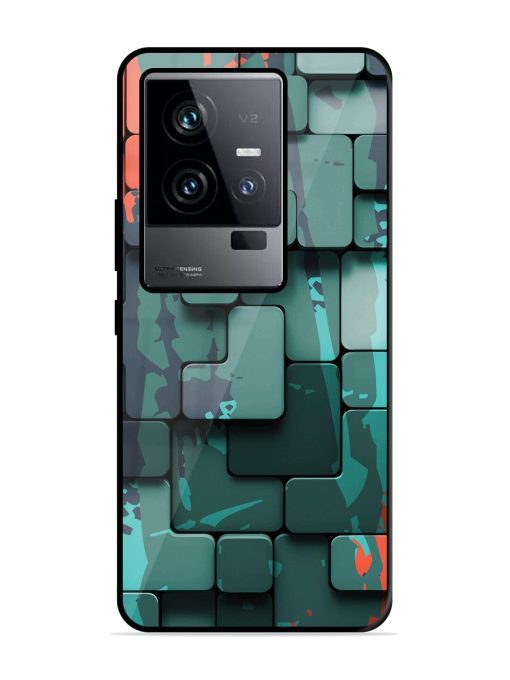 Abstract Geometric Mosaic Glossy Soft Edge Case for Iqoo 11 (5G) Chachhi