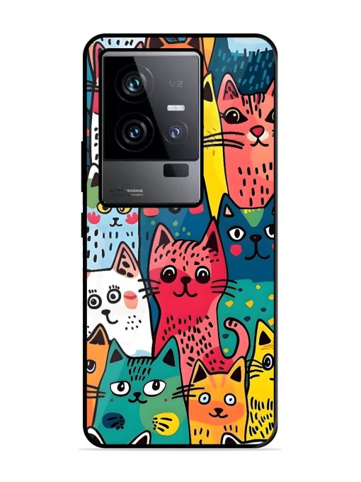 Feline Frenzy Glossy Soft Edge Case for Iqoo 11 (5G) Chachhi