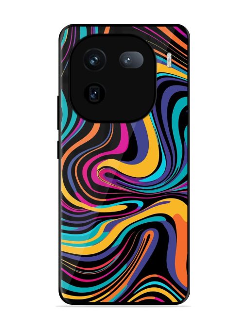 Psychedelic Swirl Glossy Soft Edge Case for Iqoo 12 (5G) Chachhi