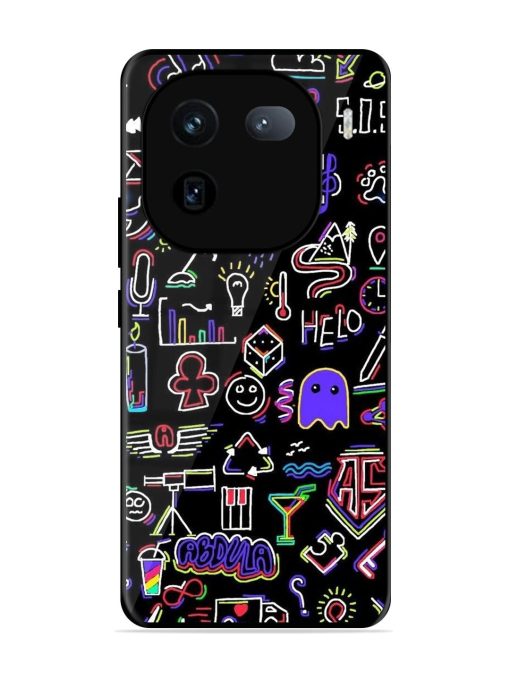 Neon Doodle Glossy Soft Edge Case for Iqoo 12 (5G) Chachhi