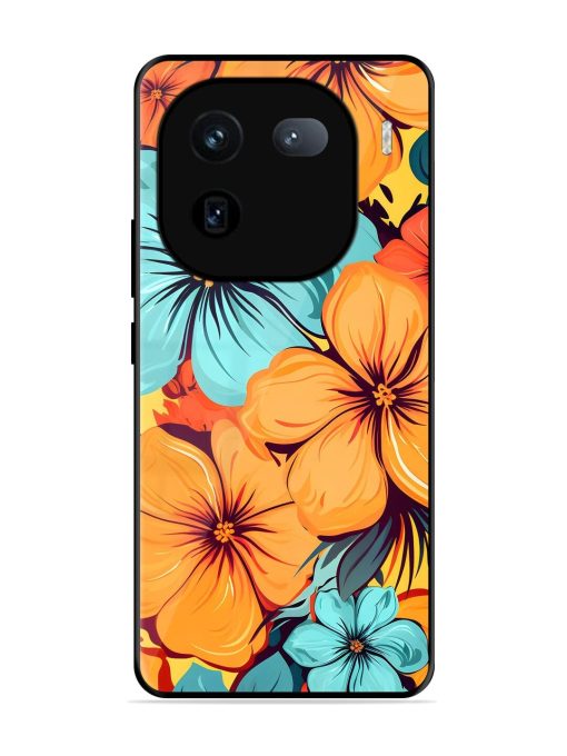 Tropical Bloom Glossy Soft Edge Case for Iqoo 12 (5G) Chachhi