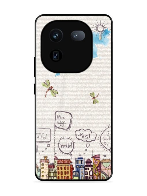 Doodle City Glossy Soft Edge Case for Iqoo 12 (5G) Chachhi