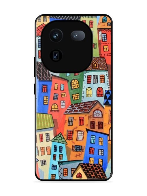 Rainbow House Glossy Soft Edge Case for Iqoo 12 (5G) Chachhi