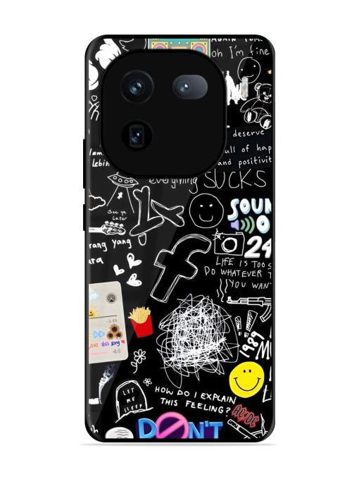 Doodle Diary Glossy Soft Edge Case for Iqoo 12 (5G) Chachhi