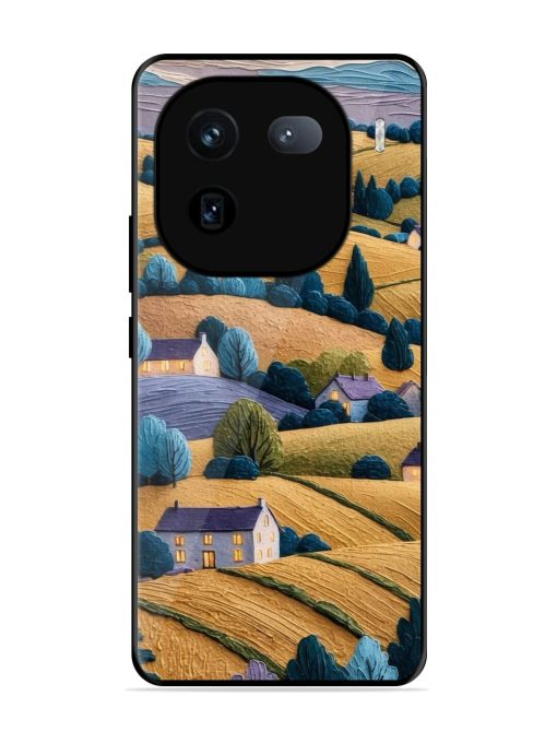 Rolling Hilltop Haven Glossy Soft Edge Case for Iqoo 12 (5G) Chachhi