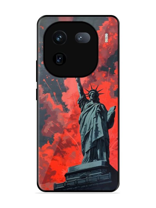 Lady Liberty'S Firework Finale Glossy Soft Edge Case for Iqoo 12 (5G) Chachhi