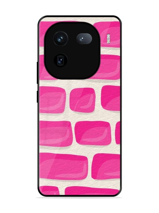 Pink Brick Wall Glossy Soft Edge Case for Iqoo 12 (5G) Chachhi