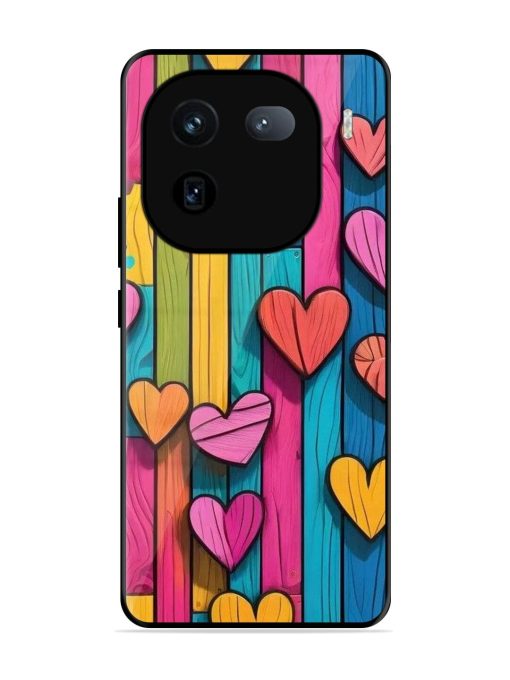 Rainbow Of Hearts Glossy Soft Edge Case for Iqoo 12 (5G) Chachhi