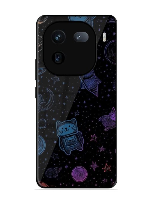 Cosmic Cat Chaos Glossy Soft Edge Case for Iqoo 12 (5G) Chachhi