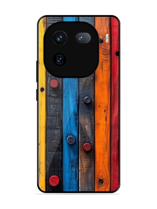 Rainbow Plank Glossy Soft Edge Case for Iqoo 12 (5G) Chachhi