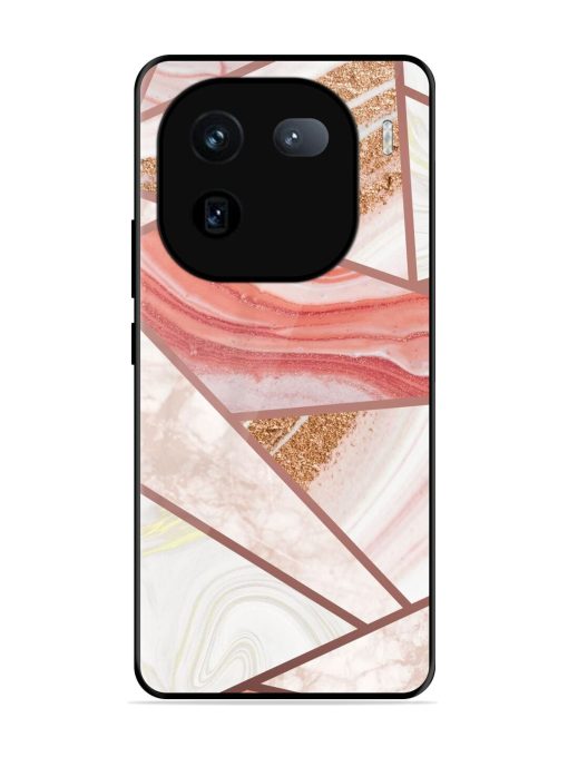 Rosy Mosaic Glossy Soft Edge Case for Iqoo 12 (5G) Chachhi