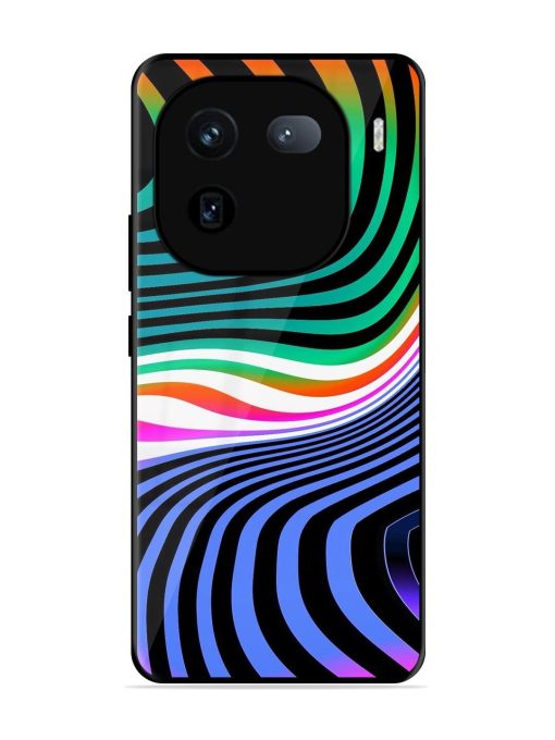 Psychedelic Waves Glossy Soft Edge Case for Iqoo 12 (5G) Chachhi