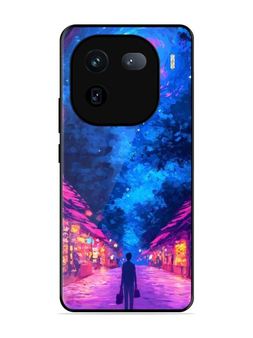 Neon Nightscape Glossy Soft Edge Case for Iqoo 12 (5G) Chachhi