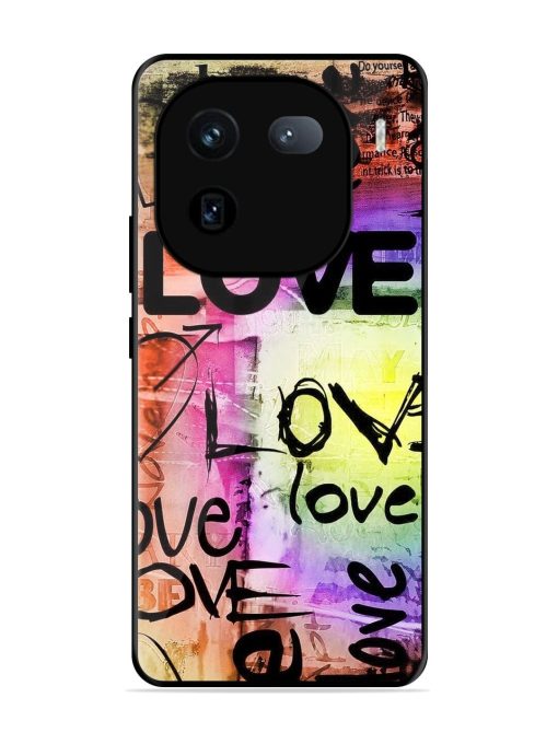 Love Graffiti Glossy Soft Edge Case for Iqoo 12 (5G) Chachhi