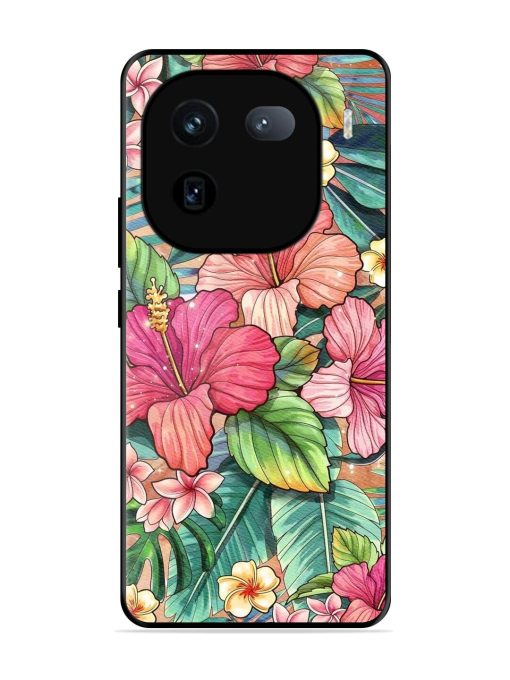 Tropical Tapestry Glossy Soft Edge Case for Iqoo 12 (5G) Chachhi