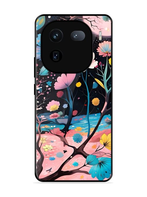 Cosmic Bloom Glossy Soft Edge Case for Iqoo 12 (5G) Chachhi