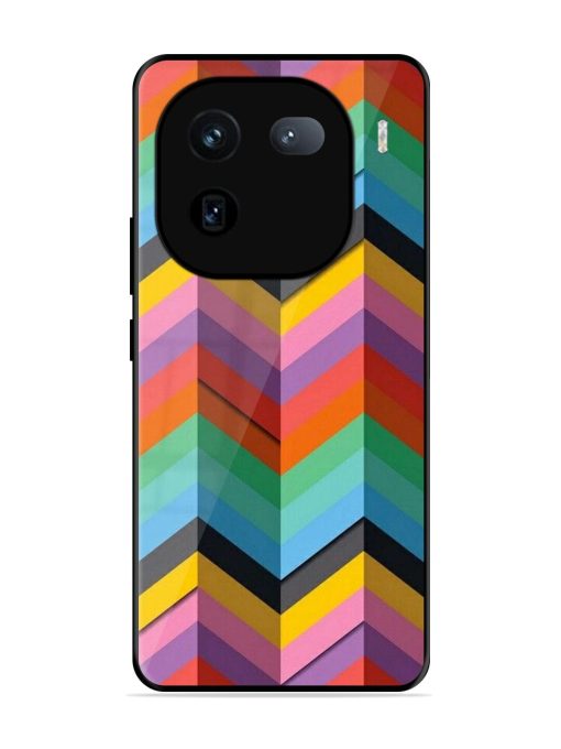 Colorful Zigzag Glossy Soft Edge Case for Iqoo 12 (5G) Chachhi