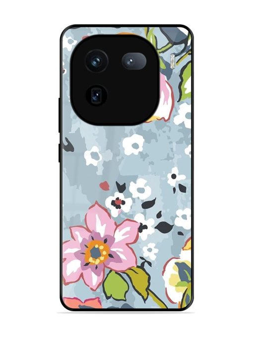 Floral Fantasy Glossy Soft Edge Case for Iqoo 12 (5G)