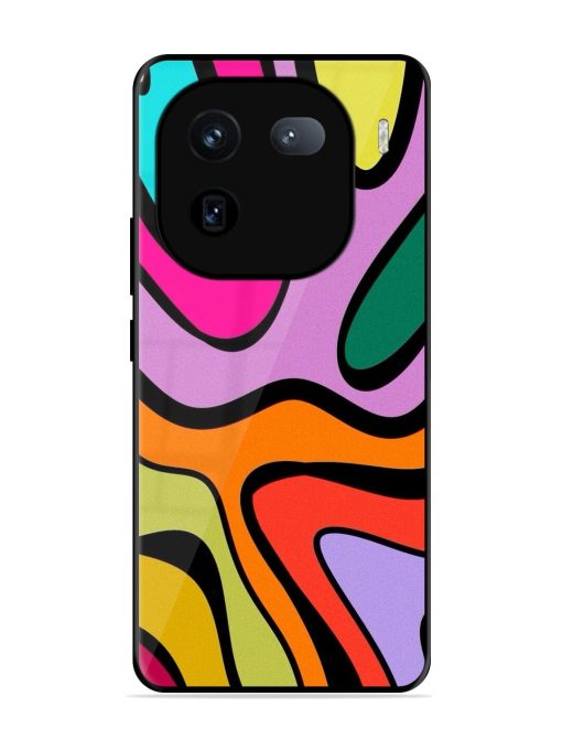 Groovy Swirls Glossy Soft Edge Case for Iqoo 12 (5G)