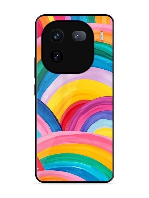 Rainbow Cascade Glossy Soft Edge Case for Iqoo 12 (5G) Chachhi