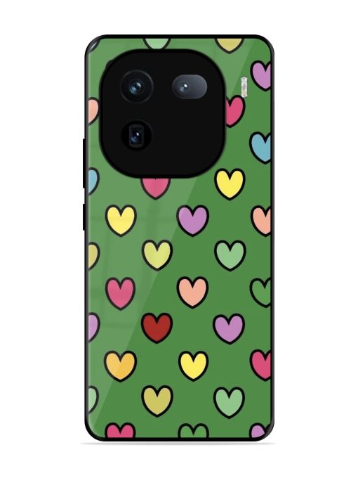 Rainbow Heart Parade Glossy Soft Edge Case for Iqoo 12 (5G) Chachhi