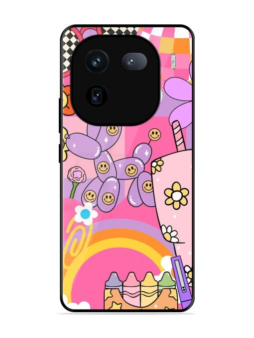 Whimsical Y2K Chaos Glossy Soft Edge Case for Iqoo 12 (5G)