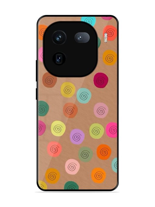 Swirly Dots On Kraft Glossy Soft Edge Case for Iqoo 12 (5G) Chachhi