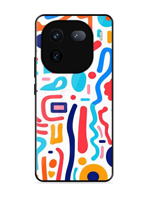 Whimsical Doodle Chaos Glossy Soft Edge Case for Iqoo 12 (5G) Chachhi