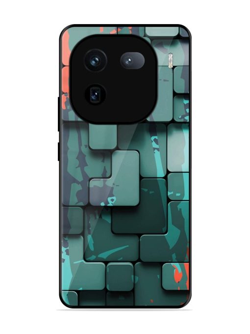 Abstract Geometric Mosaic Glossy Soft Edge Case for Iqoo 12 (5G) Chachhi