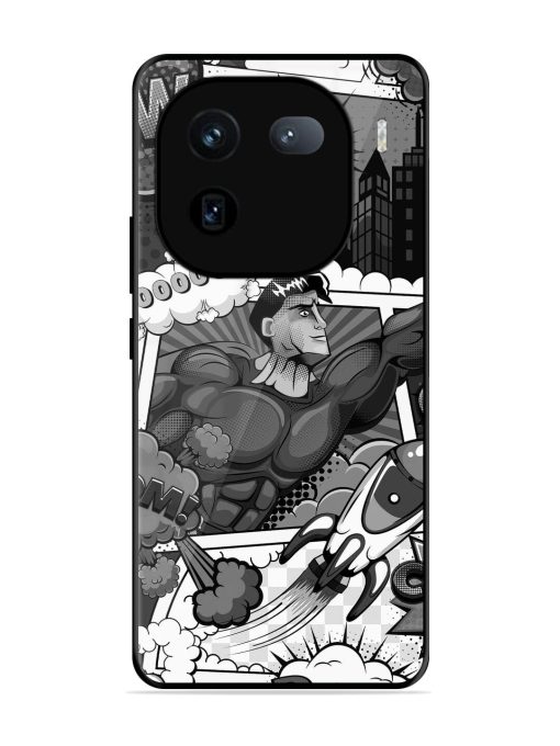 Comic Book Chaos Glossy Soft Edge Case for Iqoo 12 (5G) Chachhi