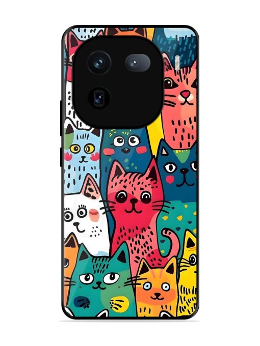 Feline Frenzy Glossy Soft Edge Case for Iqoo 12 (5G) Chachhi