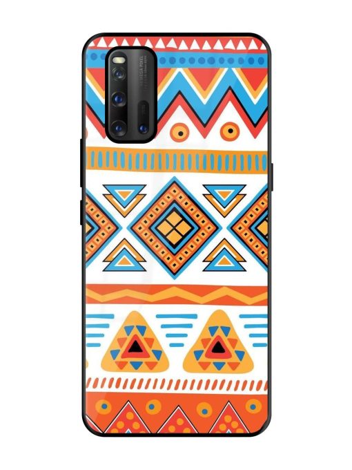 Vibrant Tribal Pattern Glossy Soft Edge Case for Iqoo 3 Chachhi