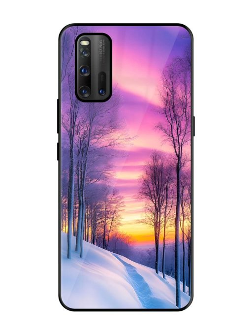 Winter'S Purple Haze Glossy Soft Edge Case for Iqoo 3 Chachhi