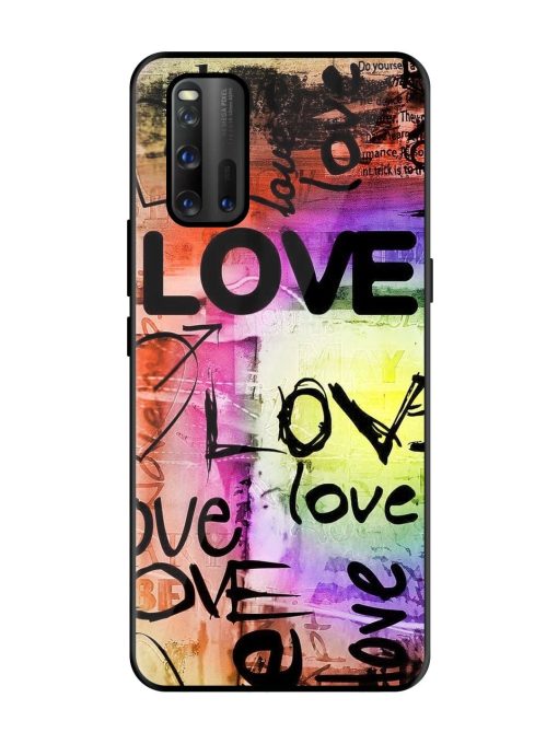 Love Graffiti Glossy Soft Edge Case for Iqoo 3 Chachhi