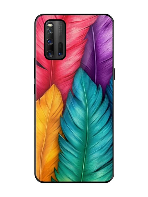 Rainbow Feathers Glossy Soft Edge Case for Iqoo 3 Chachhi