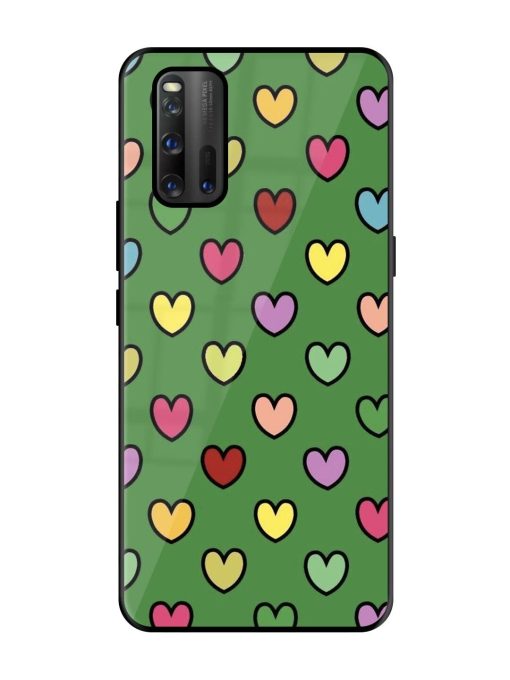 Rainbow Heart Parade Glossy Soft Edge Case for Iqoo 3 Chachhi