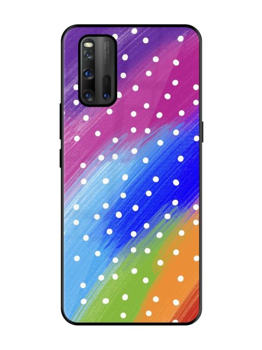 Rainbow Polka Dot Dream Glossy Soft Edge Case for Iqoo 3 Chachhi