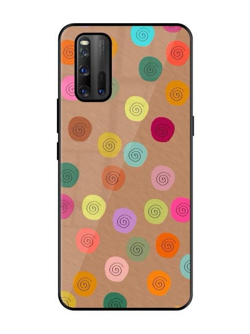 Swirly Dots On Kraft Glossy Soft Edge Case for Iqoo 3 Chachhi