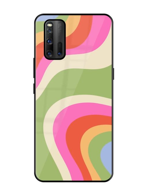 Wavy Rainbow Wonderland Glossy Soft Edge Case for Iqoo 3 Chachhi