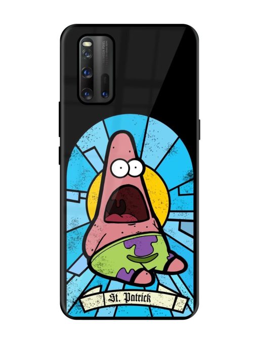 St. Patrick'S Day Stained Glass Patrick Star Glossy Soft Edge Case for Iqoo 3 Chachhi