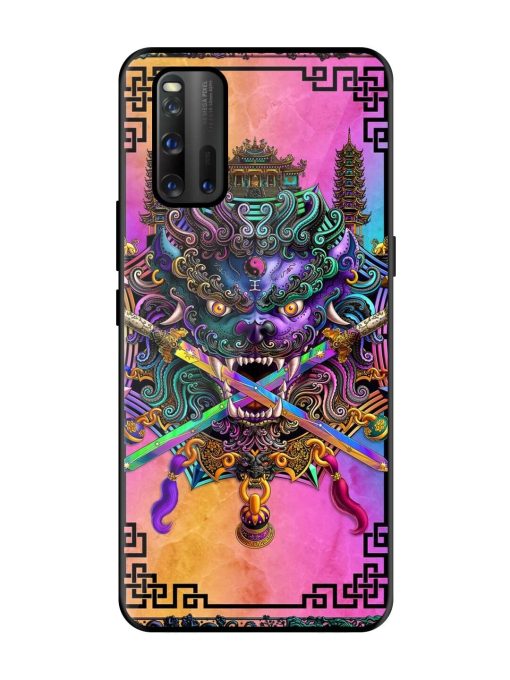 Psychedelic Fu Dog Tapestry Glossy Soft Edge Case for Iqoo 3 Chachhi