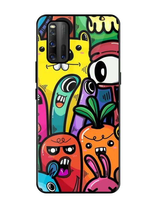 Whimsical Doodle Chaos Glossy Soft Edge Case for Iqoo 3 Chachhi